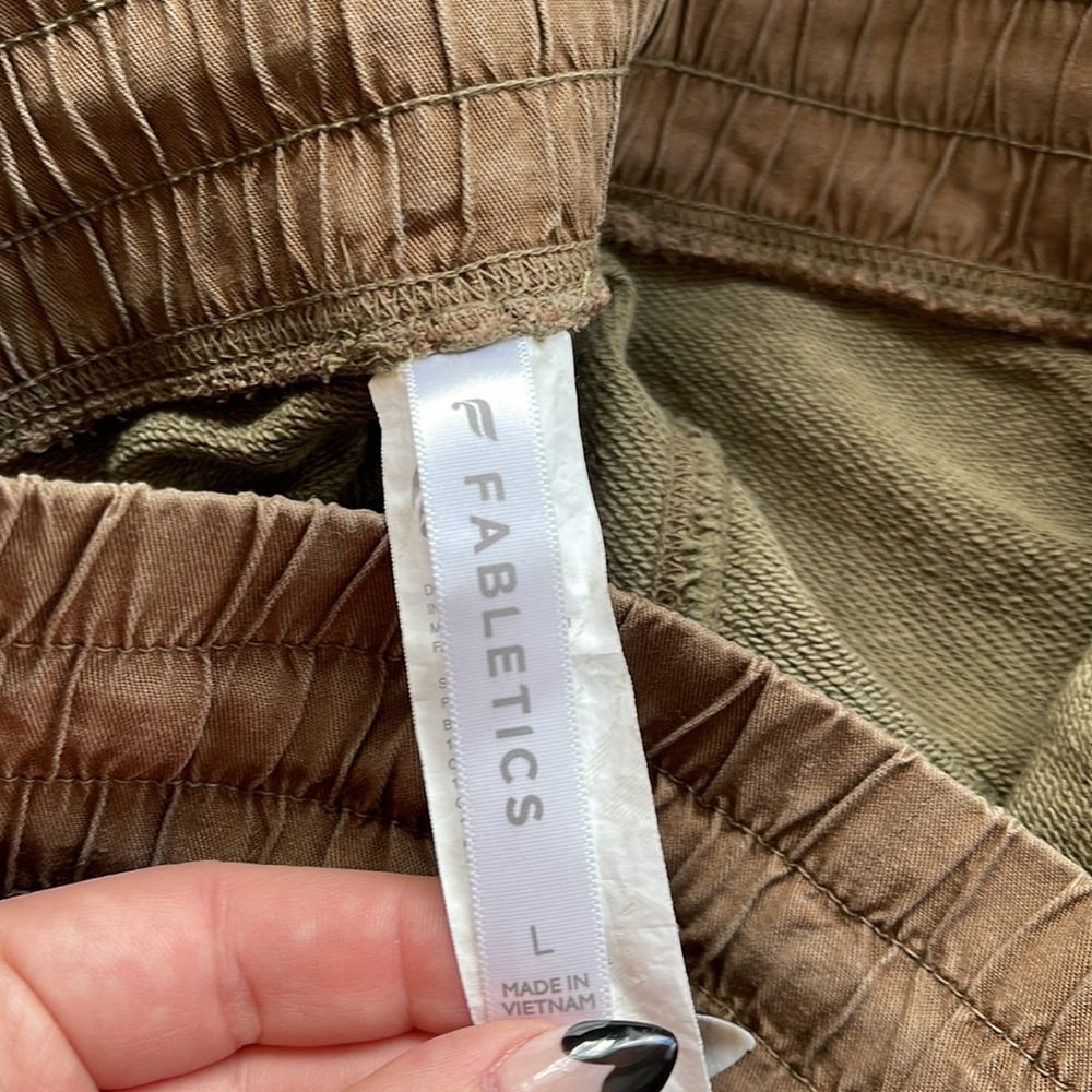 Fabletics Army Green Joggers Size L - image 5